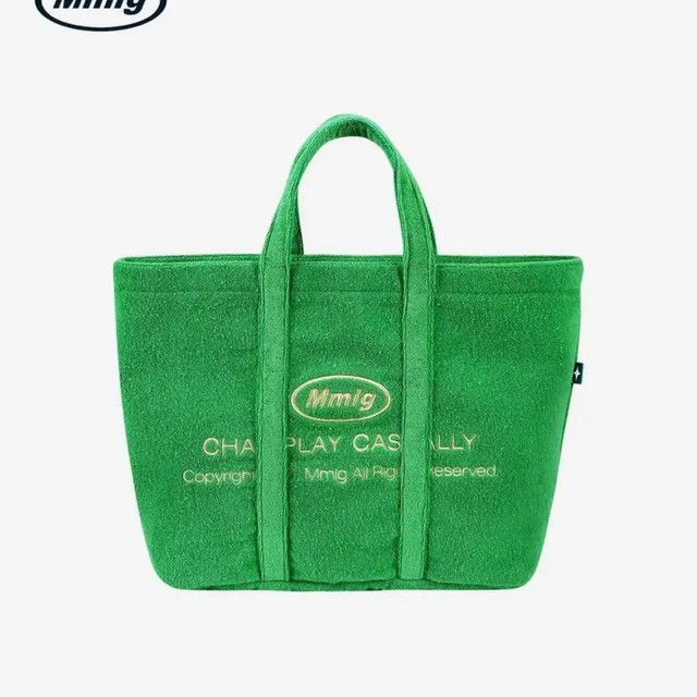 MMLG CPC Tote Bag SEAWEED GREEN Suede High Quality Fashion Accessory