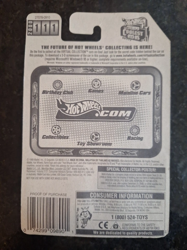 Vintage Hot Wheels Wheel Loader Virtual Collection 2000 Die Cast Car New Sealed - Image 2 of 2