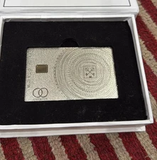 Custom Metal Credit Debit Card | Luxury Engraved Stainless Steel | Goldman Lampe