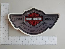 Harley 100th Anniversary "Open Road Tour" Die-cut "1903-2003" Decal Vinyl Cling 