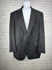 Jos A Bank Dark Gray Wool Single Vented 2 Button Sport Coat Suit Jacket Size 46L