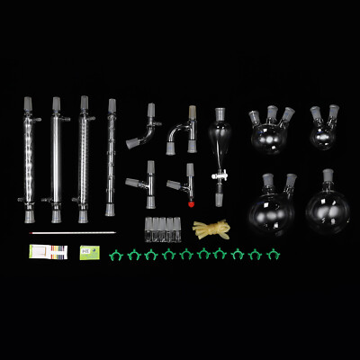 24/40 Glass Organic Chemistry Lab Glassware Kit - 32PCS Distillation Set