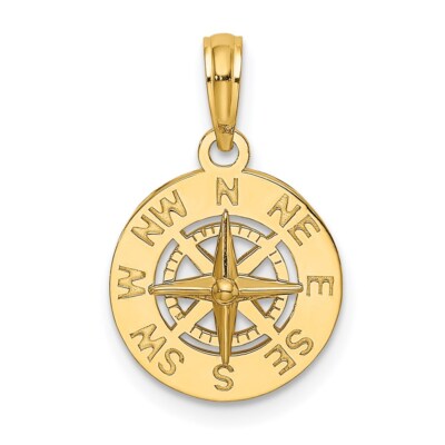 14K Mini Maritim Kompass Charm