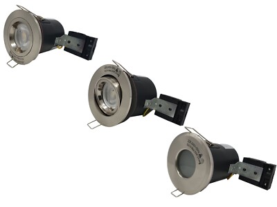 Brandschutz Einbaustrahler GU10 fest neigbar IP65 wasserdicht Einbaustrahler chrom