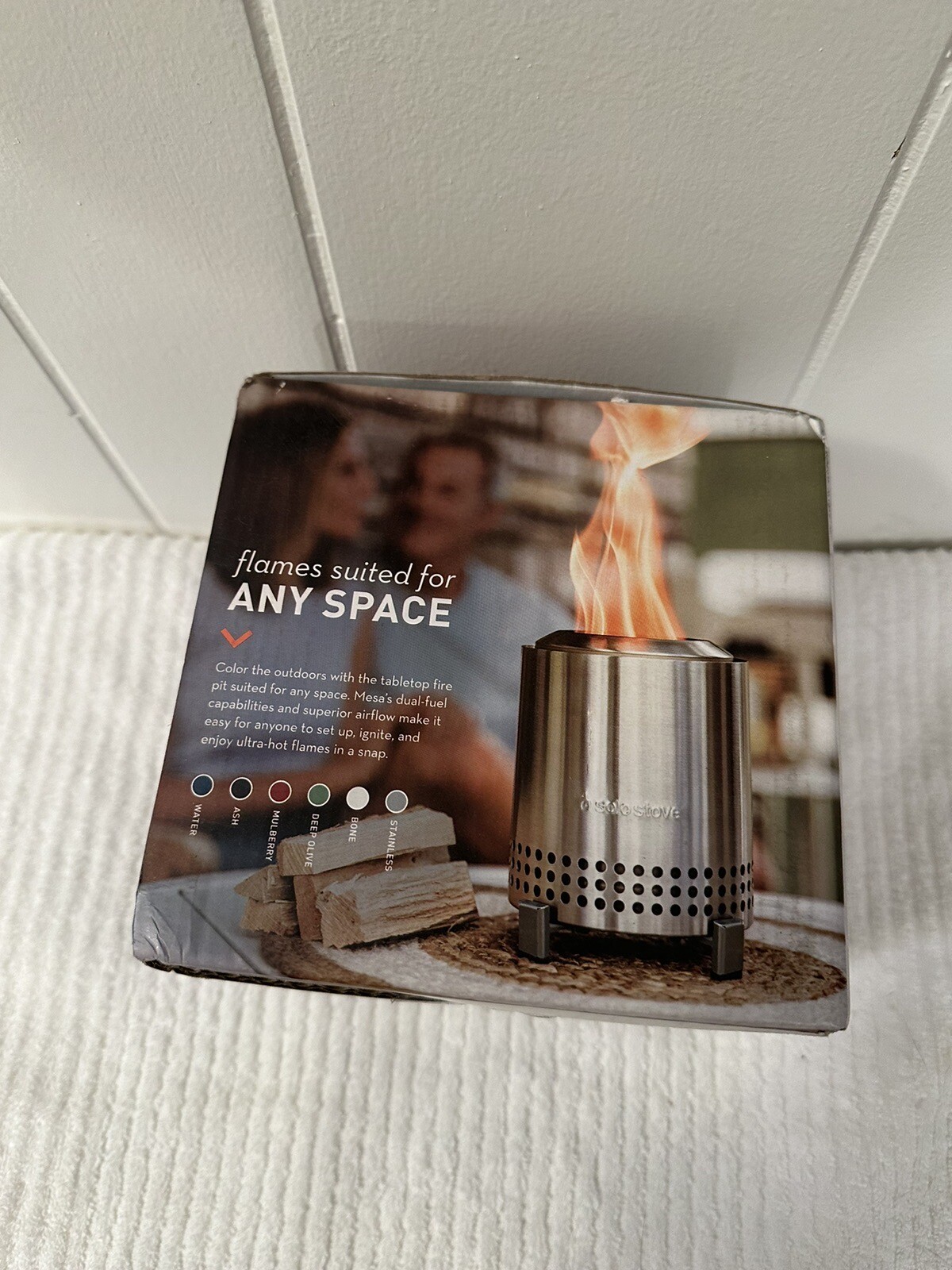 Solo Stove Mesa Tabletop Outdoor Smokeless Fire Pit WATER (Blue) New In