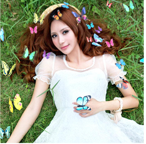3D 10 Stck. Schmetterling Haarspangen gemischt Imitation Festival Sommer Party Hochzeit Geschenk - Bild 5 von 15