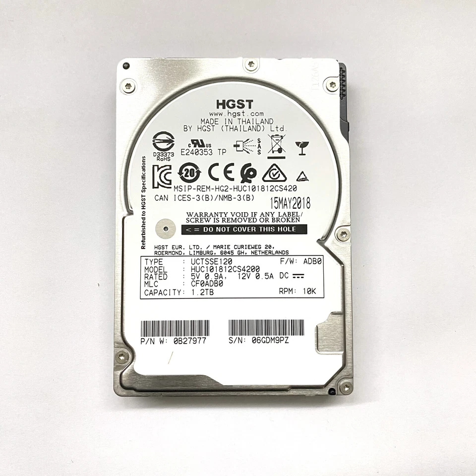 NEW H.G.S.T 1.2TB HUC101812CS4200 1200GB 10K 12Gb/s SAS 2.5'' Server Hard Drive - Image 4 of 4