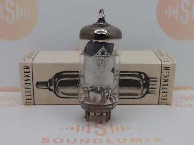 1x Telefunken EF86 Silver Plates Red Tip   Bottom - Ulm 1960 - NOS+