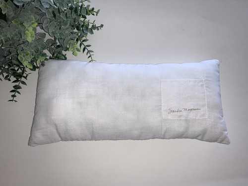 “Hello Gorgeous” Oblong Ivory Linen Beaded Throw Pillow Farmhouse Home Decor - Picture 2 of 8
