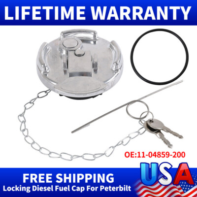 For Peterbilt Aluminum Locking Diesel Fuel Cap Replaces 11-04859-200 600212
