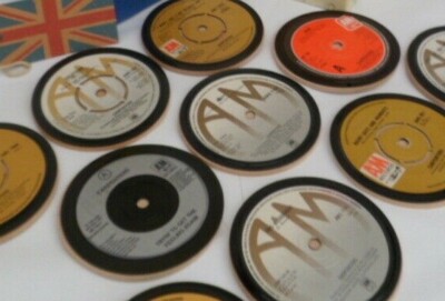 CARPENTERS Vinyl Record DRINKS COASTERS Upcycled 70's 80's Original Hit Singles