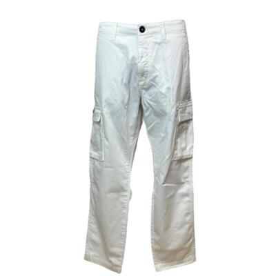 Pantalone Uomo Aeronautica Militare PA1580 Bianco in cotone