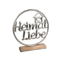 Schriftzug Familien GlüCk Heimat Liebe Alu Mango Holz formano 510532 Deko-Objekt