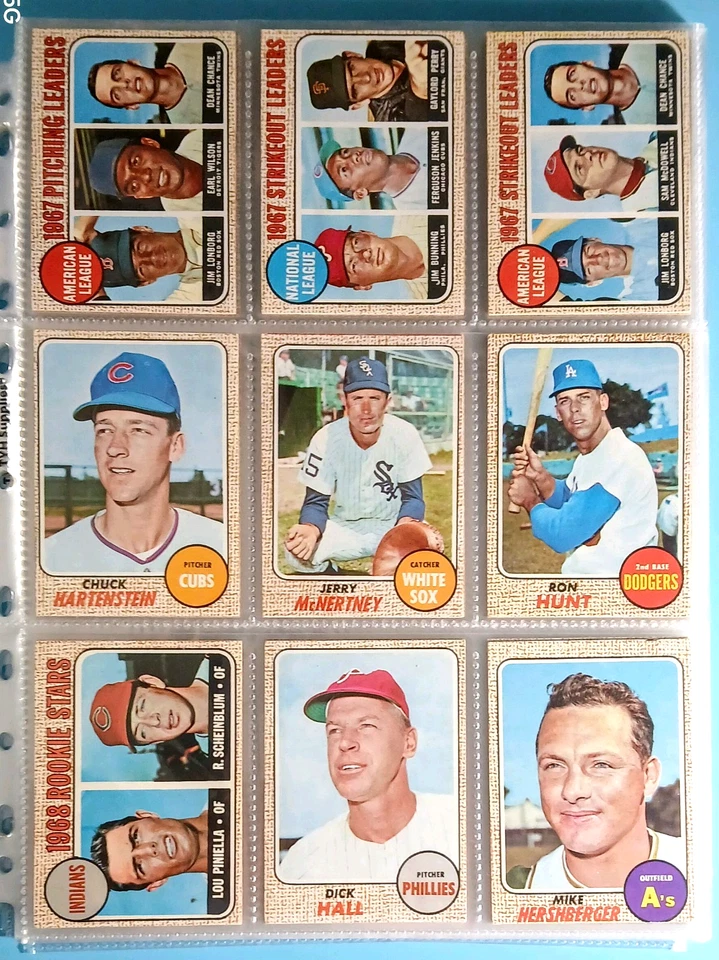 1968 Topps Complete 1st Series Subset Number 1-109 * Willie Mays * Mid-Low Grade - Image 4 of 4