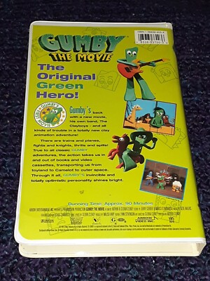 Gumby The Movie VHS Art Clokey Claymation Children's Fantasy Kid