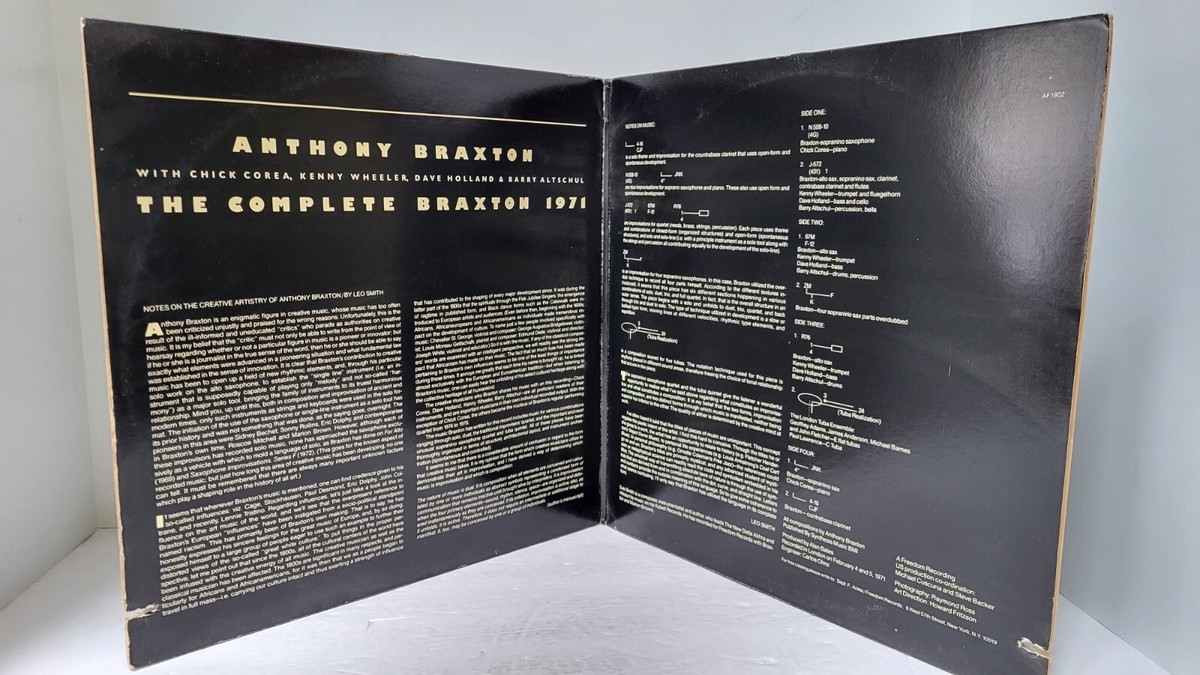 ANTHONY BRAXTON Complete Braxton 1971 2xLP Arista Freedom- Play