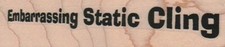 Embarrassing Static Cling 1 x 3 3/4" Rubber Stamp, Words/Phrases Stamp
