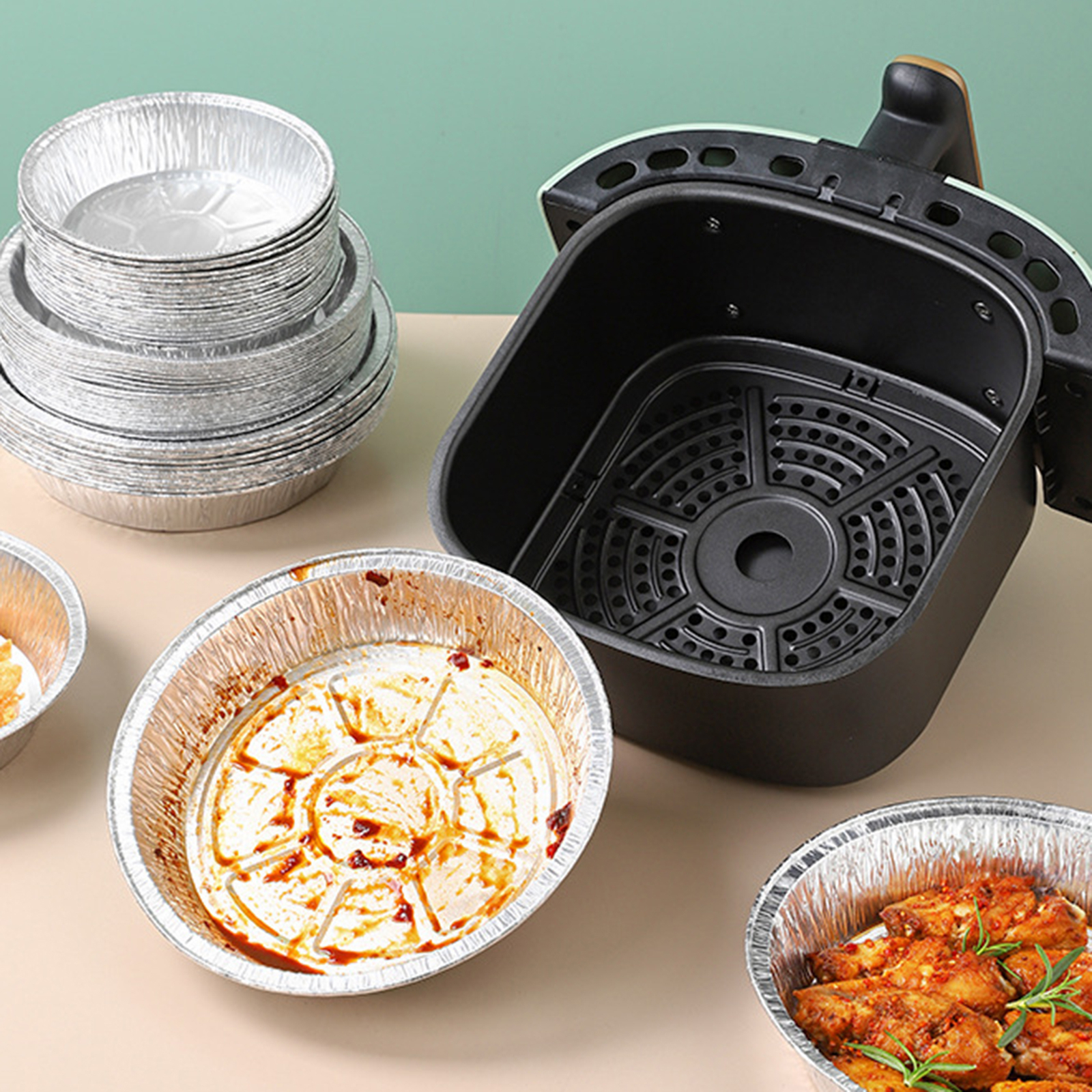 10pcs Pie Foil Pan Recyclable Baking Meal Prep Aluminum Foil Pan 3