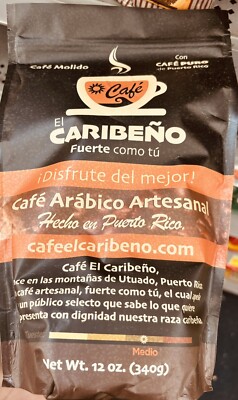 Coffee Cafe El Caribeño 12onz Café arabico Artesanal Ground