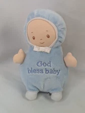 Gund Baby Blue Angel Rattle Plush 5 Inch Little Blessings 319739 Stuffed Toy