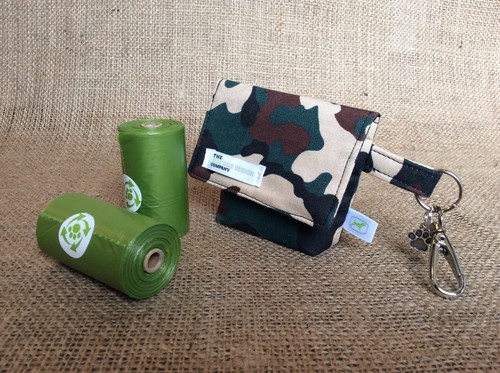 Poo Bag, Green Army Camoflauge, Military, Dog Treat Bag / Dog Poo Bag Carrier - Picture 6 of 8