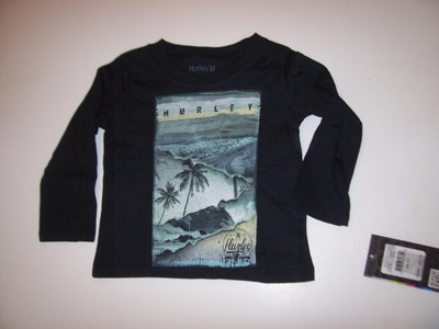 NEW Hurley long sleeve T shirt boys gray logo long sleeve 12 18 24 months