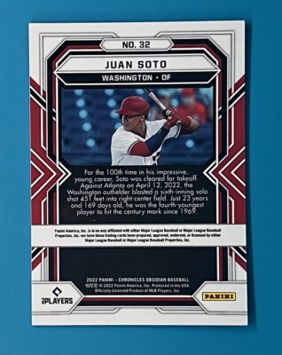 2022 Chronicles Obsidian #32 Juan Soto | eBay
