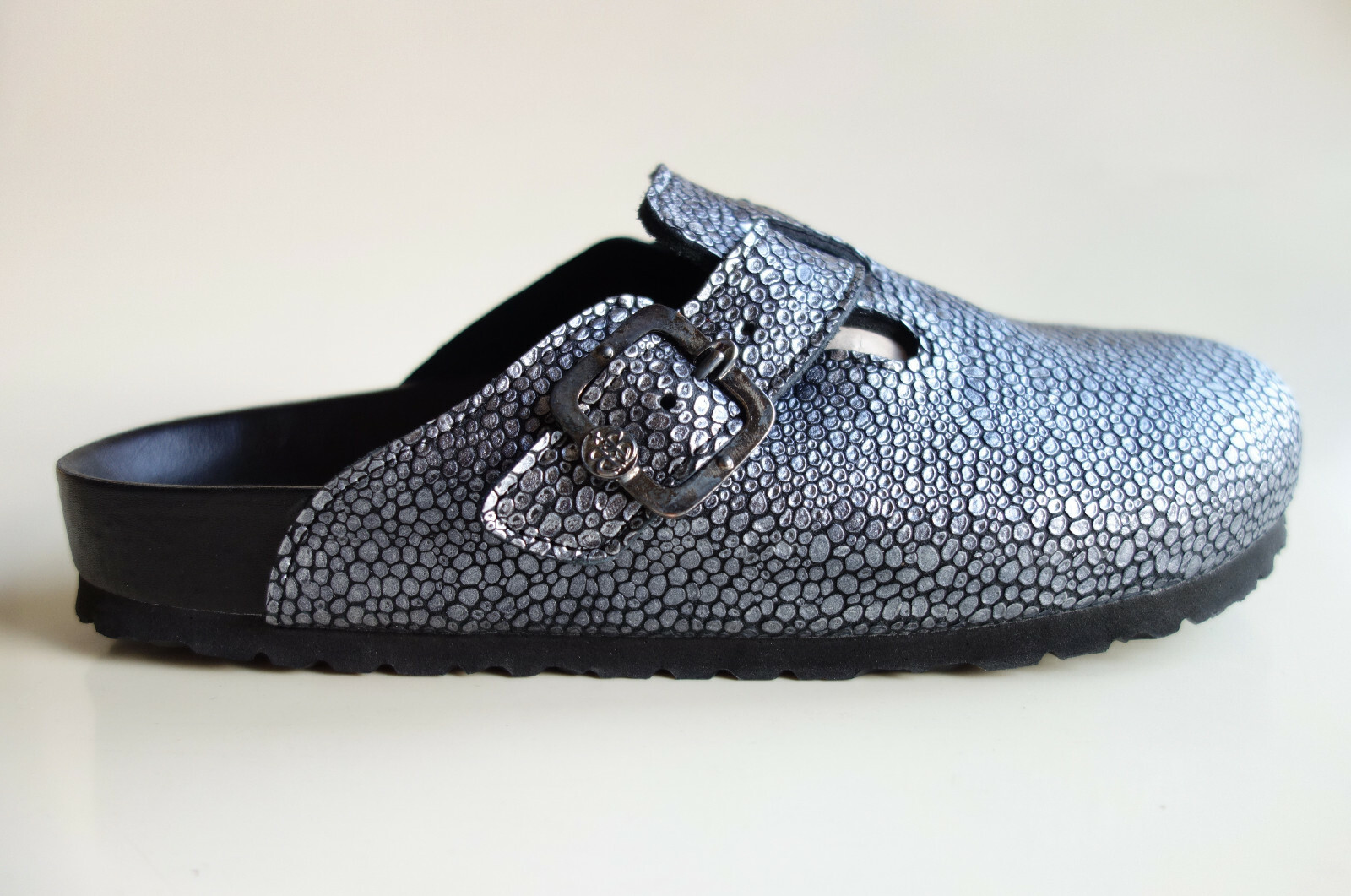 new RSB X BIRKENSTOCK Leather Slide BOSTON EXQ Smoke-Black USL11-M9 EU42 UKL9-M8
