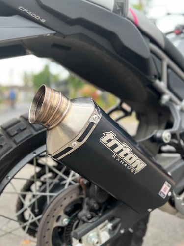 Slip On For CF-MOTO 450MT 2024 Motorcycle Exhaust Triton #22 - Picture 7 of 9