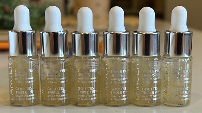 6X Lancer Triple Peptide Drops Anti-Aging Elixir Serum Vitamin E .9oz/27mL Total