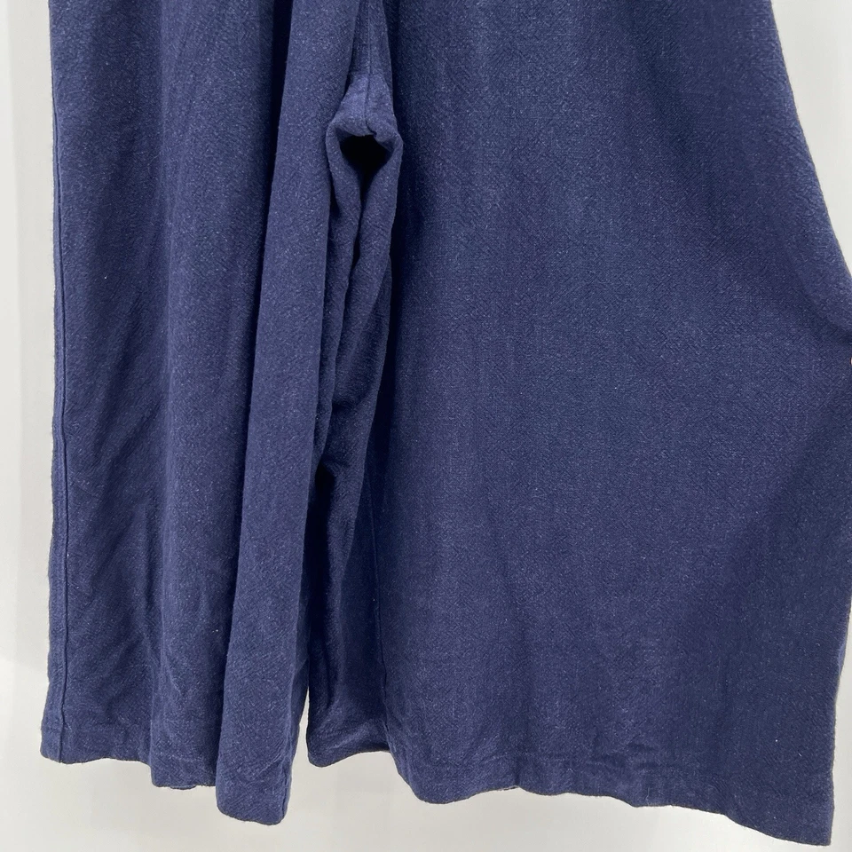 Mono Kleën Mezcla Viscosa Lino Pierna Ancha Azul Marino Oscuro Para Mujer Talla Mediana Foto 4 de 4