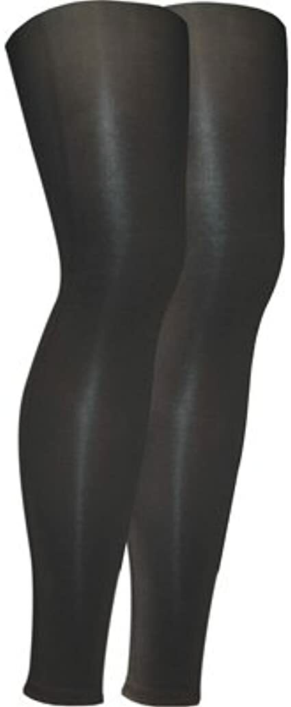 MUK LUKS Women's Black Izabella Microfiber Footless Tights (Medium 125-155  lbs)