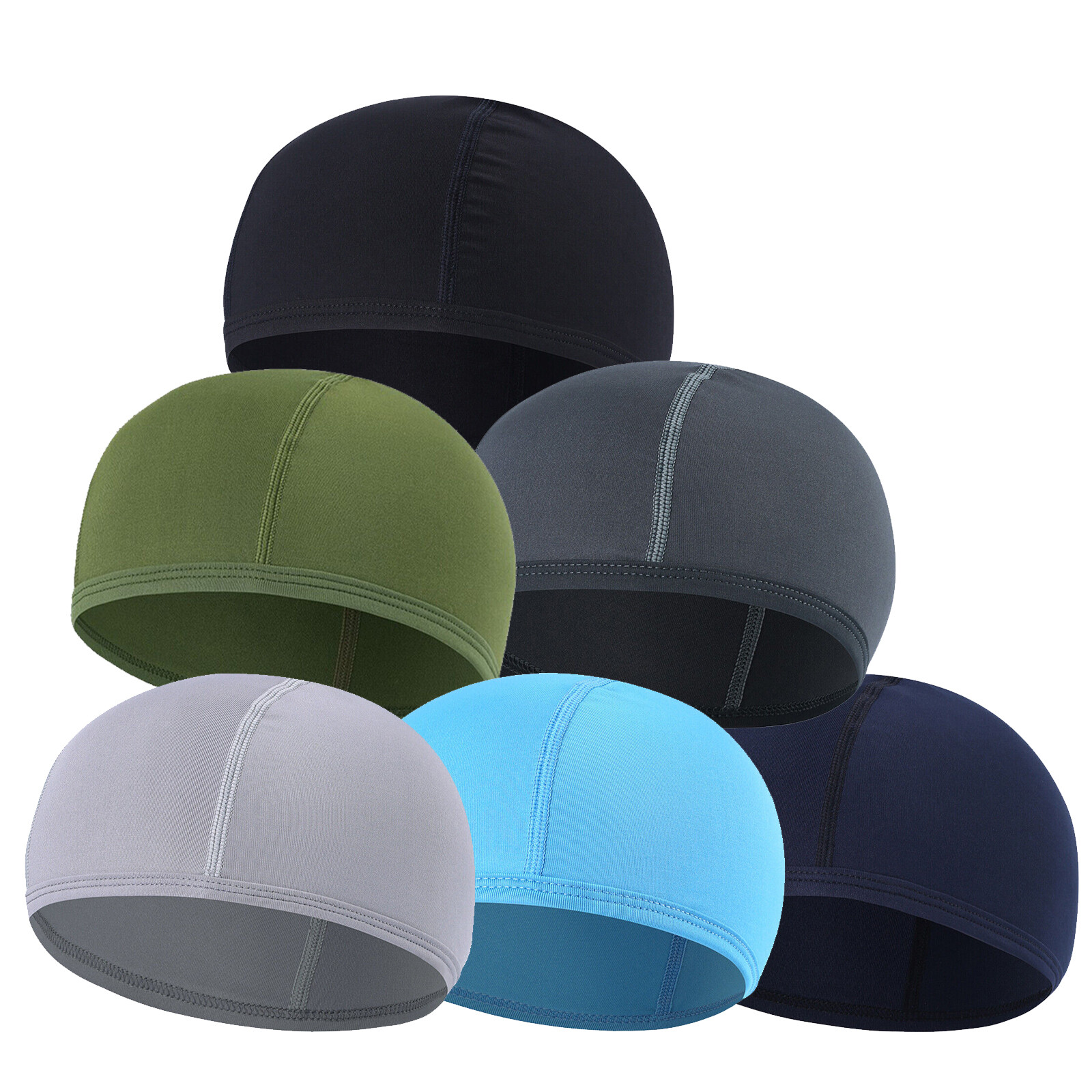 Skull Cap Cooling Beanie Breathable Cycling Soft Hat Helmet Liner for