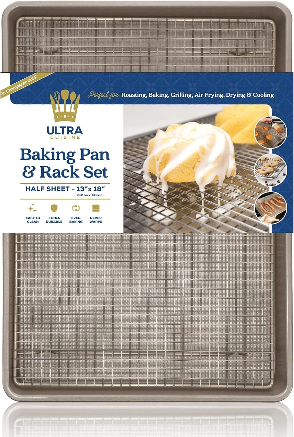 Wire Rack Baking Sheet Pan Set By - Baking Sheet With Rack - Half