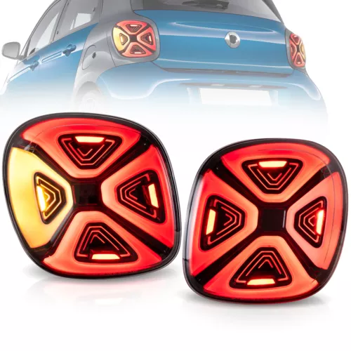 2PCS Clear LED Tail Lights For Mercedez Benz Smart 453 Fortwo/Forfour 2014-2020 - Picture 2 of 19