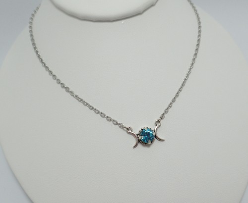 Crescent Triple Moon Goddess Priestess Choker Necklace Wicca Pagan Wiccan Gothic - Picture 8 of 65