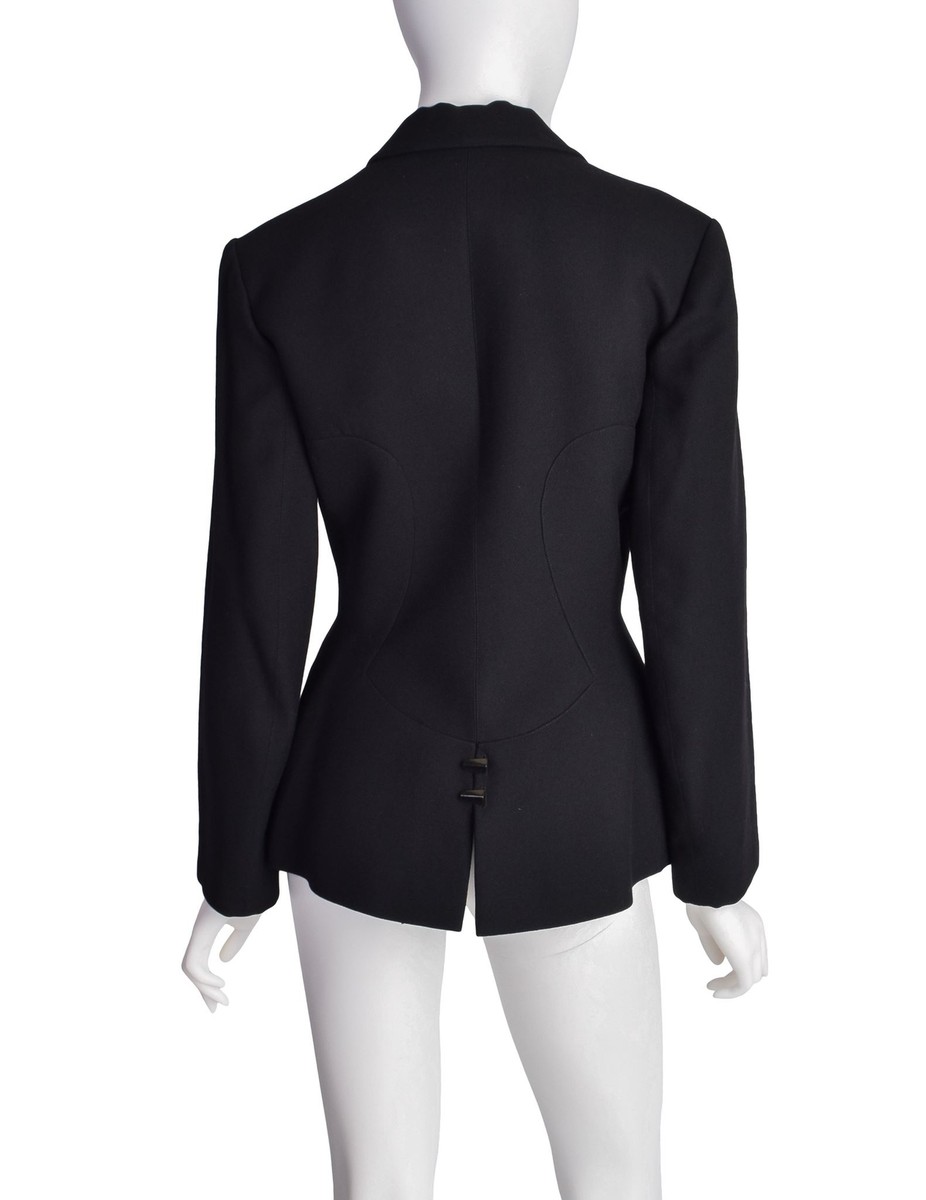 Alaia Vintage Black Wool Tailored Panel Blazer Jacket | eBay