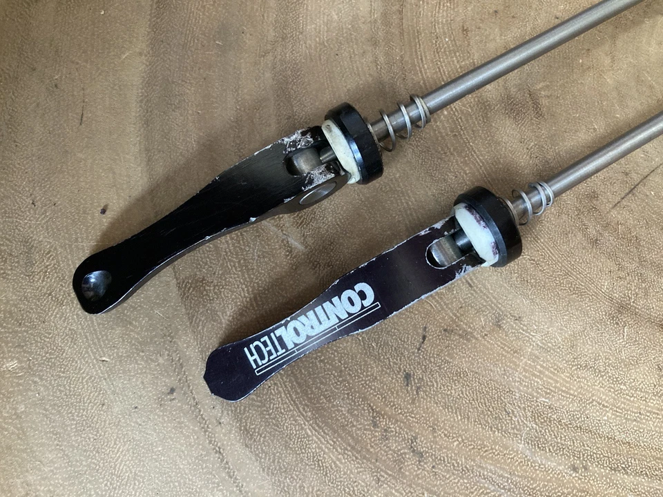 Vtg Control Tech Titanium Skewer Set Black Anodized Front Rear - Image 3 of 4