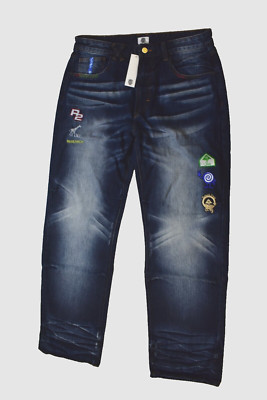 Round Two x LRG Mens Dark Wash Observatory Classic 47 Fit Jeans NWT 2XL
