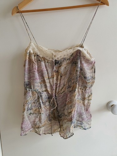 Fleur Wood Multicoloured Silk Lace Camisole Top - Picture 7 of 9