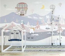 3D Polar Bear Skiing O452 Wallpaper Wall Murals Removable Wallpaper Romy