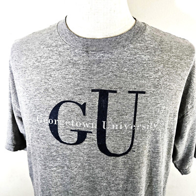 Vintage 90s Georgetown University T Shirt Distressed Paper Thin Burnout USA XL