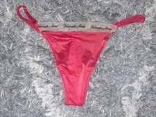 Vs Mesh Logo Waist Adjustable String thong Panty NEW Medium Cherry Red Logo 