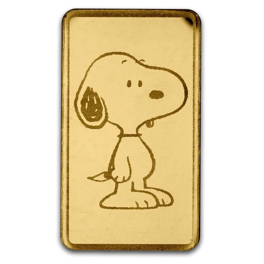 Goldbarren 0,5 Gramm Gold  Peanuts ® Snoopy 75th Anniversary im Blister - Bild 3 von 4