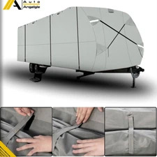 For 18'-33' Travel Trailer RV Cover Waterproof Anti-UV Non-Woven Fabric Camper