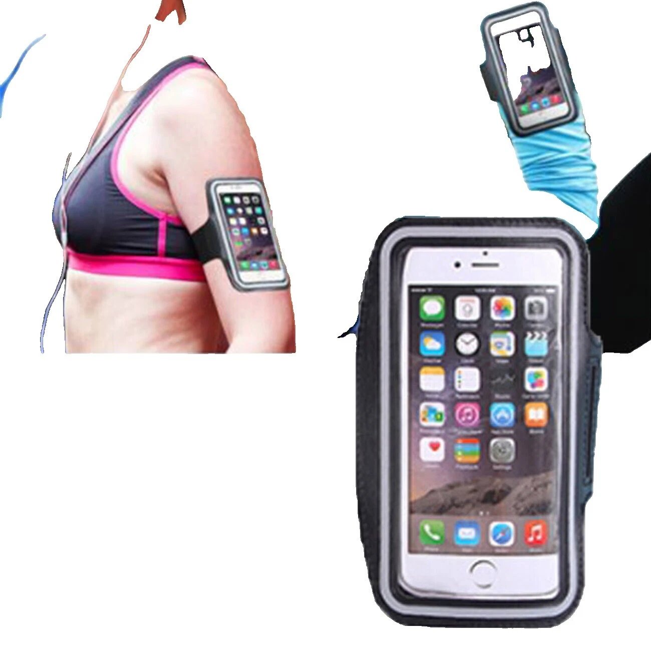 Brazaletes de Neopreno NEGRO para Samsung Galaxy S8+