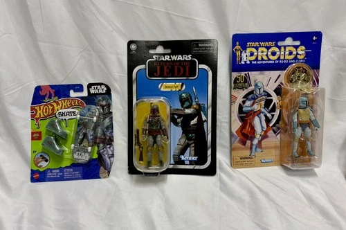 Star Wars Droids And RTOJ Boba Fett & Figure Vintage Lot Of 3 Hot Wheels