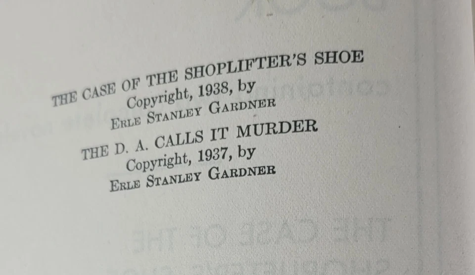 1938 Erle Stanley Gardner's Big Mystery Book Omnibus Редкая HB в Куртке 2 Романа - Изображение 4 из 4