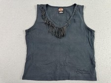 Harley Davidson Shirt Womens XL Fringe Tank Top Made In USA Henderson Nevada