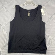 A New Day Black Sleeveless Knit Tank Top Size XXL Scoop Neck Wide Strap